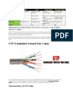 Difference Between Utp Stp Coaxial and Fiber Optic Cable