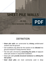 Sheet Pile Walls: CE 163 First Semester 2011-2012