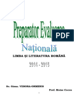 Limba Şi Literatura Română: Sc. Gimn. Viisora-Ormenis Prof. Moise Cocos