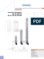 Miniature Flowmeters DK 46, DKR 46 DK 47, DK 48, DK 800: KROHNE 10/99 D 11 DK46 01 E