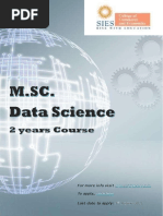 M.sc. Data Science - Siesce