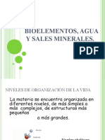 Bioelementos, Agua y Sales Minerales