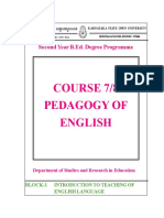B.Ed - 2nd - Year - (Block - 1,2,3 & 4) - Pedagogy of English