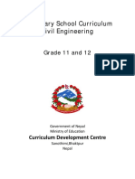 Secondary School Curriculum Civil Engineering: Grade 11 and 12