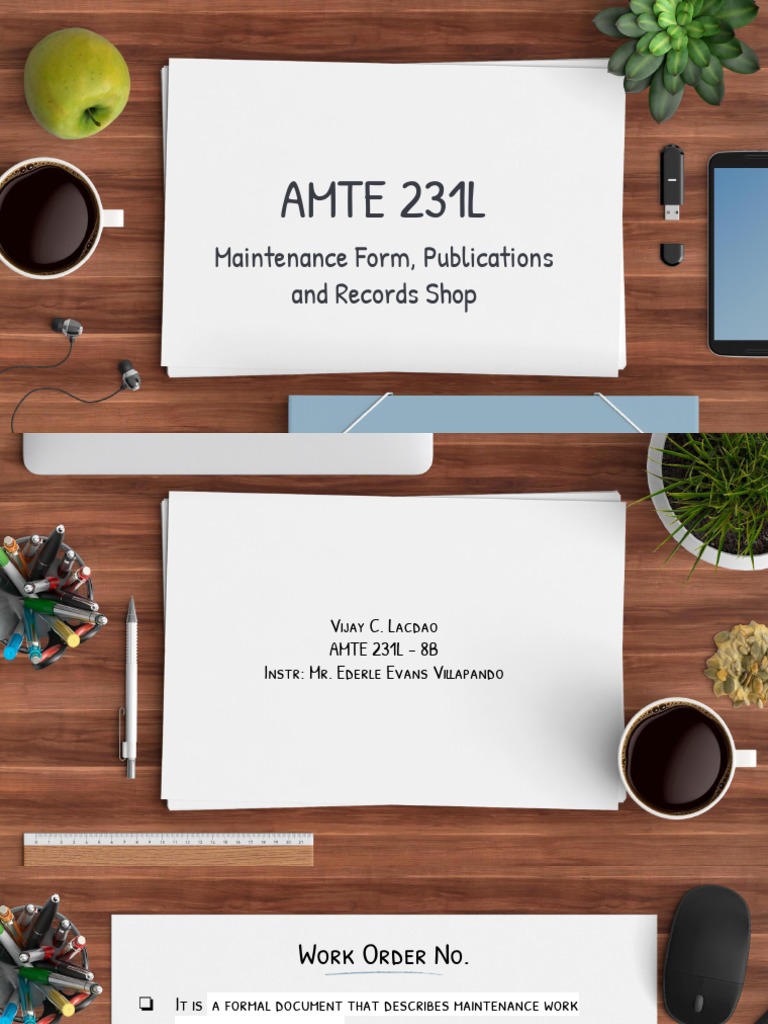 AMTE 231L Maintenance Form, Publications and Records Shop PDF