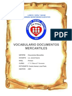 Vocabulario Documentos Mercantiles