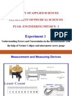 Vernier Calliper and Micrometer Screw Gauge