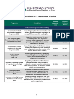 IRC Provisional Call Schedule 2021 Jun 2021