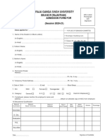 Admission Form MGSU Offline Mode