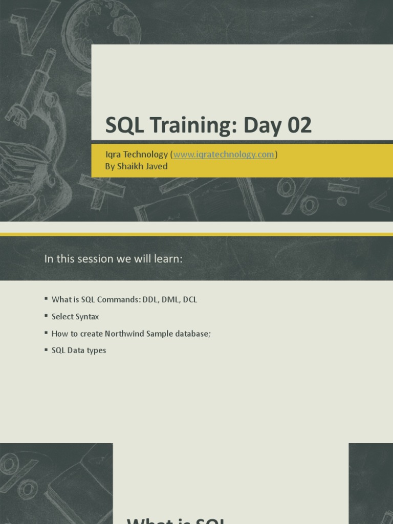 Iqra Technology SQL Training Day 2 | PDF | Sql | Database Index
