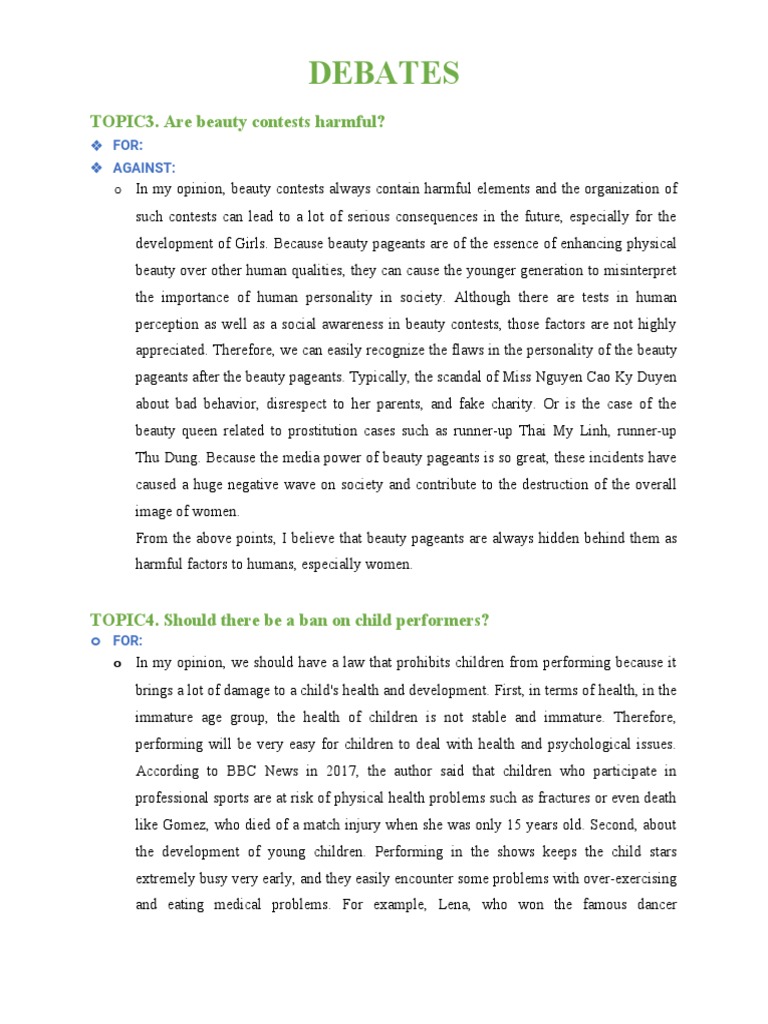 debates-topic3-are-beauty-contests-harmful-download-free-pdf-beauty