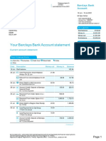 Barclays Bank statement transactions