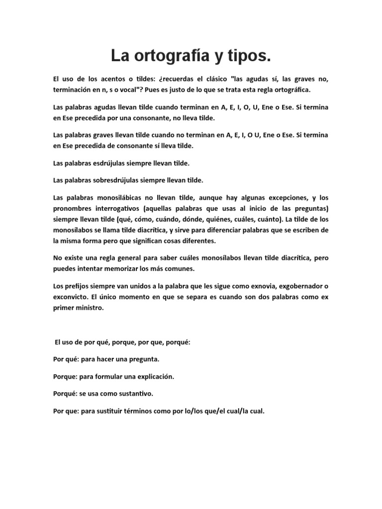 Tipos De Ortografía • Tiposde – Cuáles son las normas ortográficas y ...