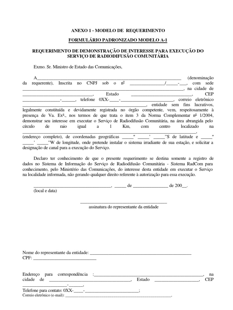Formulario A 1 | PDF | Radiodifusão | Business