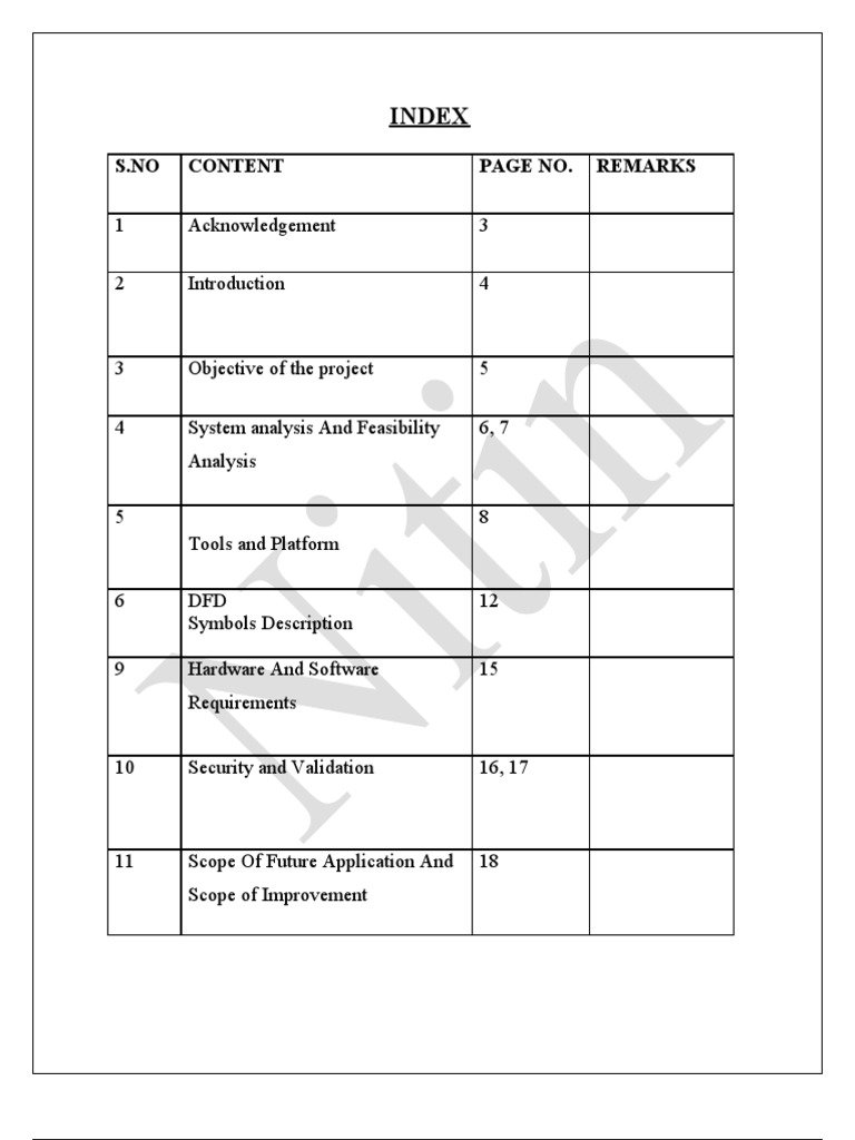 Index: S.No Content Page No. Remarks | PDF | Microsoft Sql Server ...