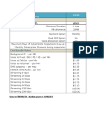 20MB Monthly Mobile Data Plan with $365 Fee