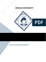 Minhaj University: Strategic Management Assignment