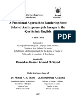 PHD Translation of Anthopomorphism in TH