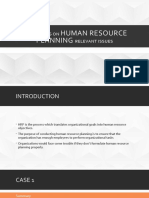 O Human Resource Planning: Case Studies On Relevant Issues