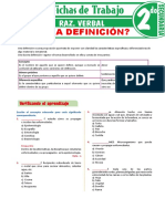 2.° Secundaria - Aptitud Verbal - La Definición (Material I)