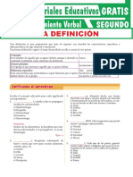 2.° Secundaria - Aptitud Verbal - La Definición (Material II)