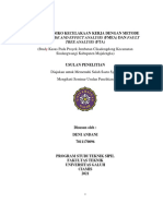 Analisis Risiko Kecelakaan Kerja Dengan Metode Failure Mode and Effect Analysis (Fmea) Dan Fault Tree Analysis (Fta)