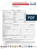 College Application Form 2021