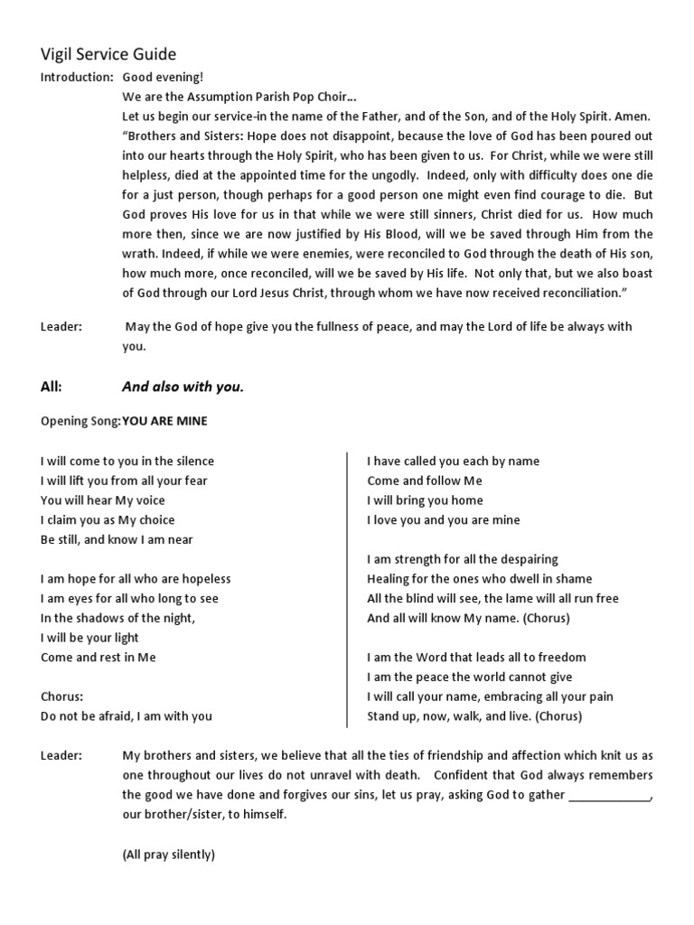 Vigil Service Guide PDF Jesus Prayer