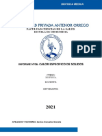 6 - Calor Especifio de Solidos - Biofisica