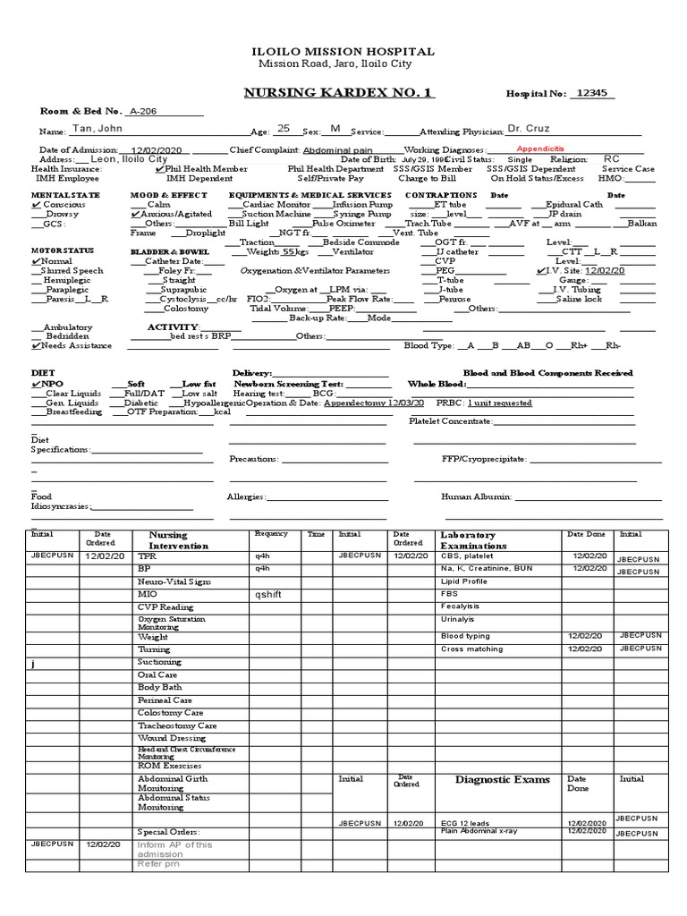 Abdominal Care Plan for Patient Tan | PDF | Clinical Medicine | Medical ...