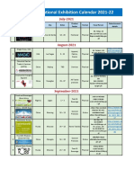TDAP Int'l Exhibition Calendar 2021-22