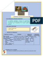 12 de Agosto SESION de APRENDIZAJE ARTE Ambientes Construidos de Mi Comunidad