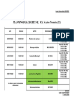 PLANNING DES EXAMENS L3 CM Session Normale (S5) : Année Universitaire 2020/2021