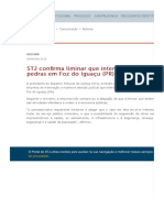 STJ confirma liminar que interditou extração de pedras em Foz do Iguaçu (PR)