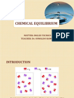 Presentación water chemistry - Chemical Equilibrium