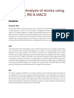 Technical Analysis of Stocks Using Psar, Adx, Rsi & Macd: Parabolic SAR