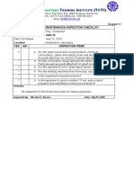 3 - Equipment Maintenance Inspection Checklist