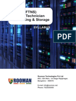 (FTNS) Field Technician Networking & Storage: Syllabus