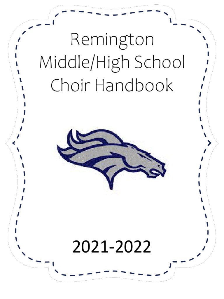 Remington Middle/High School Choir Handbook PDF Educational Assessment Rhythm