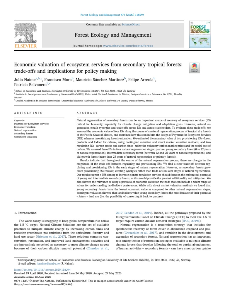 Forest Ecology and Management: Sciencedirect | PDF | Biomass | Climate ...