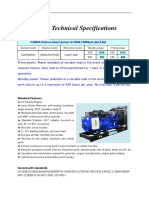 Technical Specifications: CAMDA Perkins Diesel Genset at 60HZ, 1800Rpm, 3ph, 0.8pf