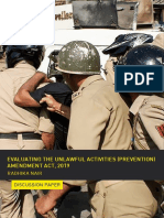 Evaluating The Unlawful Activities (Prevention) Amendment Act, 2019