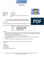 Admit Card: People Management Division