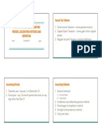 Income Tax Schemes, Accounting Periods, Accounting Methods and Reporting