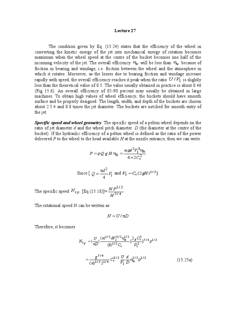 Lecture 27 | PDF | Turbine | Jet Engine