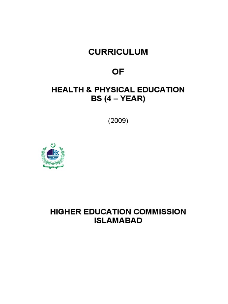 Curriculum OF: Health & Physical Education Bs (4 - Year) | PDF
