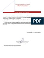 Atestado de Matrícula: Chave de Validação Do Documento