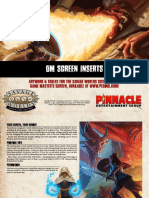 SWADE - Game Master's Screen Inserts