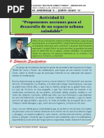 SESIÓN APRENDIZAJE 8 CC - SS. - 5TO. GRADO A - (09 de Junio)