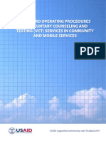 Standard Operating Procedure of Voluntary Counseling and Testing Services in Community and Mobile Services